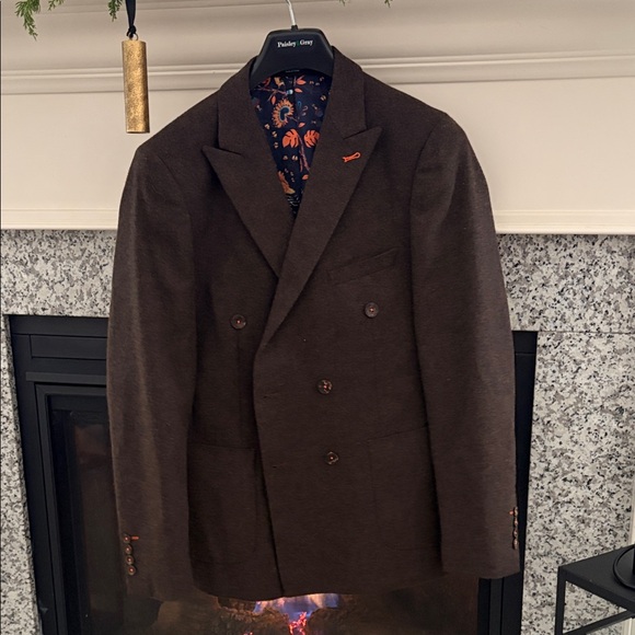 Paisley & Gray Chocolate Double-Breasted Blazer